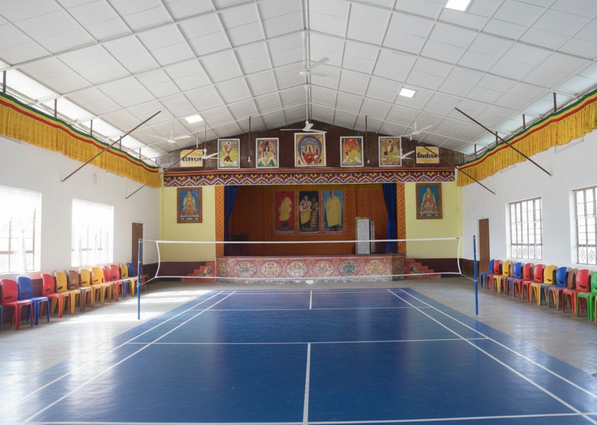 Volleyball court at Dungsam Academy